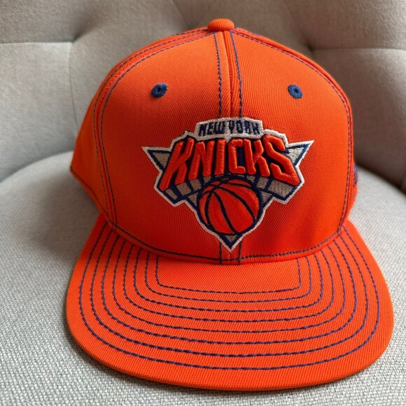 New York Knicks Basketball Adidas Orange Snapback Hat Unisex